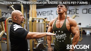 Train with The Pro Creator Andrei Blasts FST7 Arms with Hany [upl. by Anitsihc]