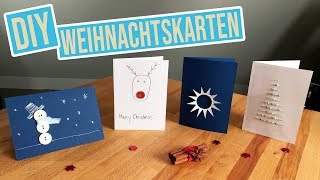 3 DIY Weihnachtskarten basteln  Karten für Weihnachten gestalten [upl. by Yrrehs417]