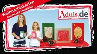 Weihnachtskarten basteln  Marmorieren mit Kindern [upl. by Noelopan]