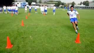 Blazing FootballSoccer Speed Illinois Agility Drill [upl. by Lynsey389]