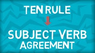 Subject Verb Agreement  Ten Important Rules  Part 3 [upl. by Aidaas]