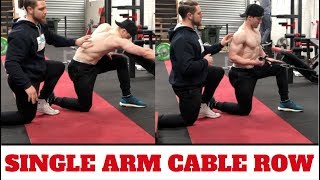 Single Arm Cable Row Lat Hypertrophy [upl. by Pauwles29]