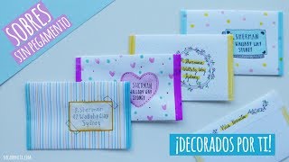 SOBRE DE PAPEL SIN PEGAMENTO ❤ IDEAS PARA DECORAR SOBRES PARA CARTAS [upl. by Anaujnas]