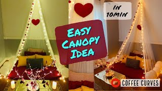 DIY Canopy Idea  Easy Valentines Day Decoration Ideas [upl. by Hallimaj496]