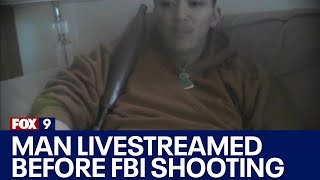 Man livestreamed standoff before FBI shooting [upl. by Ralat77]