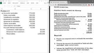 Accounts Receivable Problems 1 to 3 [upl. by Opportina90]