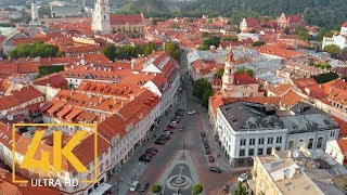 Vilnius the Capital of Lithuania  4K Urban Life Relax Video  European Cities [upl. by Lirret]