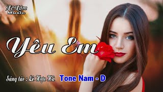 Karaoke  YÊU EM  Tone Nam  Lê Hựu Hà  Lê Lâm Music [upl. by Analos]