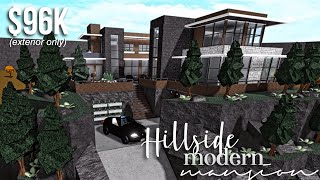 Hillside Modern Mansion part1exterior  Roblox Bloxburg  GamingwithV [upl. by Knarf]