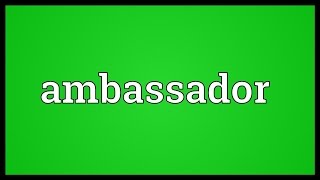 Ambassador Meaning [upl. by Noxaj]