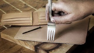 Can You Make a Leather Wallet WITHOUT Tools [upl. by Lonier447]