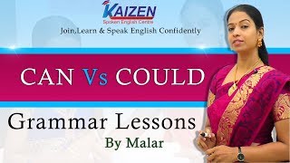 Can Vs Could  20  Learn English with Kaizen through Tamil [upl. by Eycats]