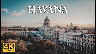 Havana Cuba 🇨🇺  4K Drone Footage [upl. by Sdlonyer]