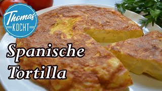 Spanische Tortilla  einfaches und leckeres Mittagessen  Thomas kocht [upl. by Maxa]