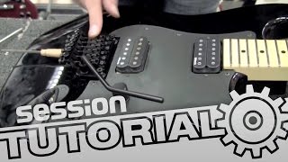 Saiten wechseln an Gitarren mit Floyd Rose System  session Tutorial [upl. by Warwick]