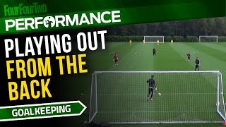 Goalkeeper training drill  How to play out from the back  Swansea City Academy [upl. by Nadabus]