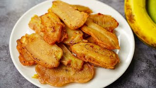 CRISPY FRIED BANANA  BANANA FRITTERS  YUMMY [upl. by Esorrebma]