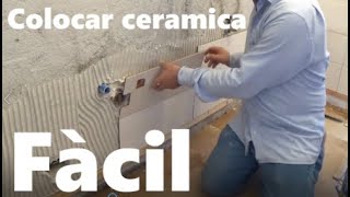 Cómo colocar ceramica en la pared [upl. by Yttam]