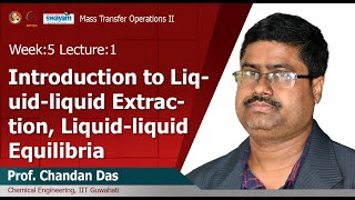 Lec 10 Introduction to liquidliquid extraction liquidliquid equilibria [upl. by Canning]