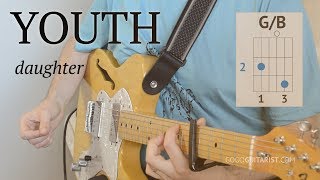 How To Play quotYouthquot  Daughter  Easy Guitar Lesson  Fingerstyle Guitar Tutorial [upl. by Herod]