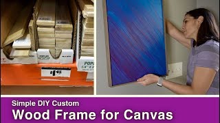 Simple Wood Frame for Canvas [upl. by Bogie]