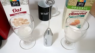 Oat Milk vs Almond Milk part 2 Frothing Test [upl. by Livia]