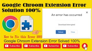 How to Fix chrome Extension Error  Chrome Extension Error Solution 2020  Download Interrupted [upl. by Nwahsak]