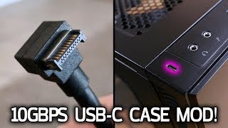 CASE MOD Adding a 10Gbps USB 31 Gen2 TypeC Plug [upl. by Pik581]