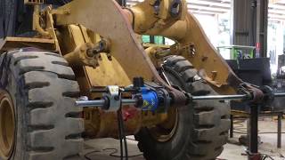 LINE BORER IN ACTION Loader Arms Repair [upl. by Kcirded199]