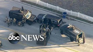 San Bernardino Shooting Suspects Violent Standoff with Police [upl. by Brathwaite]