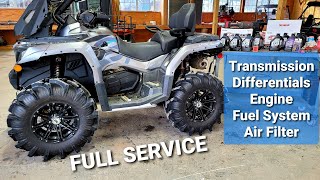 CFMOTO CFORCE 800 Full Service How to Change Oil Diffs Transmission Fluid Air Filter Upgrade [upl. by Bal]