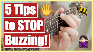 5 Tips to STOP String Buzzing on the Guitar 🖐️ for the Beginner Guitar Player [upl. by Gentes]