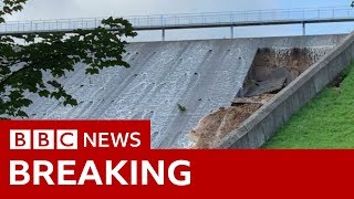 Town evacuated as dam wall collapses  BBC News [upl. by Priscilla511]