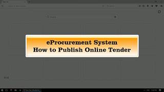 eProcurement  How to upload Tender Online [upl. by Attenad]