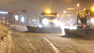 Convoi de déneigement février 2018 Boulevard Taschereau Brossard [upl. by Iover698]