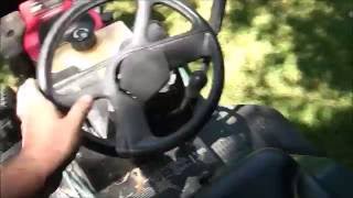 CRAFTSMAN RIDING LAWNMOWER STEERING PROBLEMS  HOW TO REPLACE the STEERING GEARS [upl. by Harod]