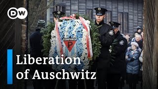 Holocaust survivors return to Auschwitz 75 years after liberation  DW News [upl. by Ydnor159]