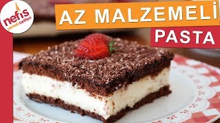 AZ MALZEMELİ EN KOLAY PASTA  Çikolatalı Muhallebili Pasta [upl. by Mia]