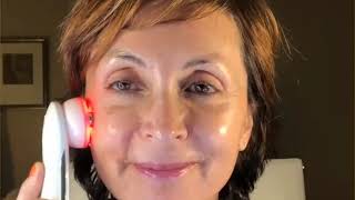 Demonstration of how to use LED Skin Tightening Device  AntiWrinkle Tool  Facial Lifting [upl. by Yellhsa]