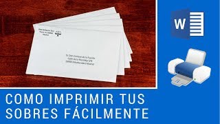 CÓMO IMPRIMIR SOBRES CON TU IMPRESORA [upl. by Thalassa]