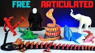 Top 12 FREE ARTICULATED 3D Prints [upl. by Sancha]