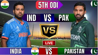 🔴 Live India vs Pakistan 5th ODI Live Match Score today  IND vs PAK Champions Trophy 2025 [upl. by Faucher]