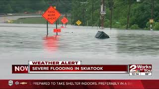 Severe flooding in Skiatook [upl. by Ecinad233]