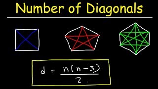 Number of Diagonals In a Regular Polygon  Geometry [upl. by Esinwahs188]