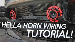 Hella Supertone Horn WIRING Tutorial [upl. by Hgielsel398]