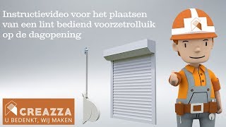 Installatie lint bediend voorzetrolluik op de muur [upl. by Negris805]