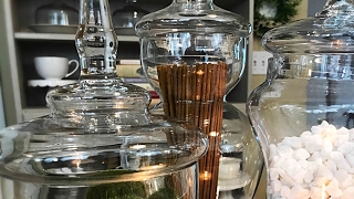 How To Decorate Using Apothecary Jars  By Adding Vase Fillers From Dollar Tree  Home Decor [upl. by Rory588]