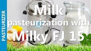 Milk pasteurization with Milky FJ 15  mini pasteurizer [upl. by Wernick]