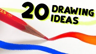 20 EASY DRAWING IDEAS THAT ANYONE CAN DO [upl. by Ecyoj]