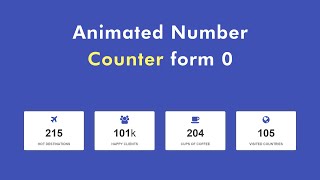 Counter For HTML amp CSS Website  Counter with JavaScript jQuery [upl. by Bacchus]